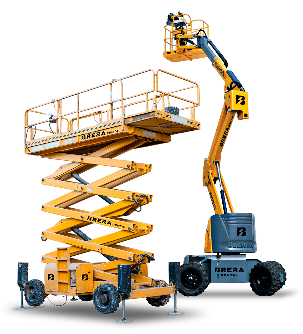 Tijera elevadora y brazo articulado Brera Rental