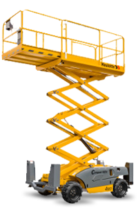 Plataforma de tijera diésel 4x4 para exteriores